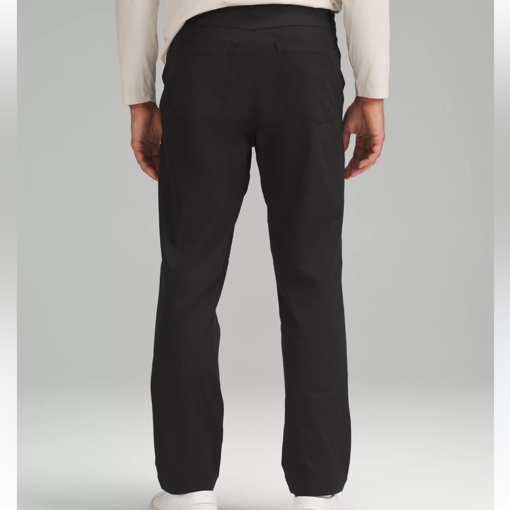 Lululemon Men ABC Relaxed-Fit 5 Packet Pants Warpstreme Black  Size 34X31
